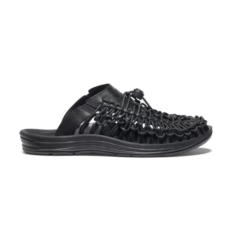 Cheap KEEN UNEEK Premium Leather Slide Pour Homme   |  Triple Black/Black TripleBlack/Black