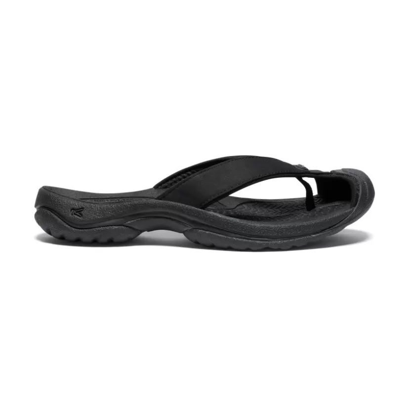 Sale KEEN Waimea Leather Flip-Flop Pour Femme   |   Black/Black