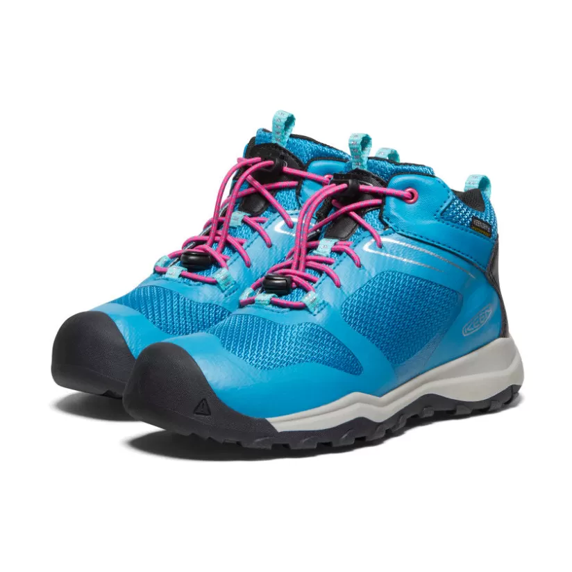 Sale KEEN Wanduro Waterproof Boot Pour Jeunes   |  Fjord Blue/Fuchsia Purple FjordBlue/FuchsiaPurple