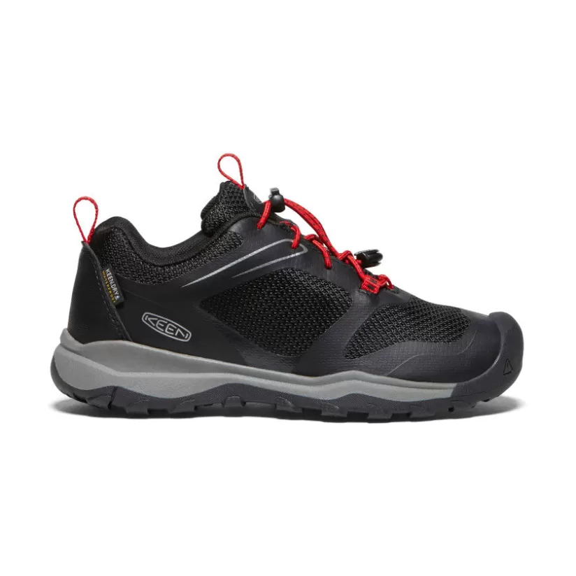 Best KEEN Wanduro Waterproof Shoe Pour Jeunes   |  Black/Ribbon Red Black/RibbonRed