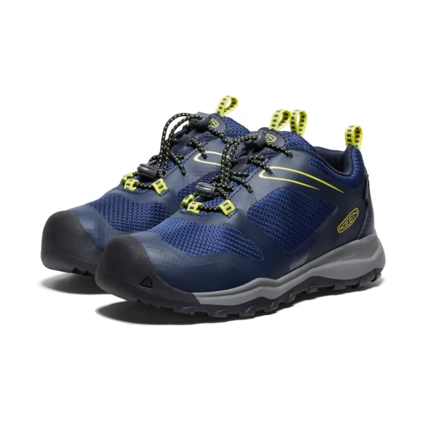 Best Sale KEEN Wanduro Waterproof Shoe Pour Jeunes   |  Sky Captain/Evening Primrose SkyCaptain/EveningPrimrose