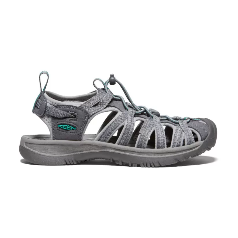 Clearance KEEN Whisper Pour Femme   |  Medium Grey/Peacock Green MediumGrey/PeacockGreen