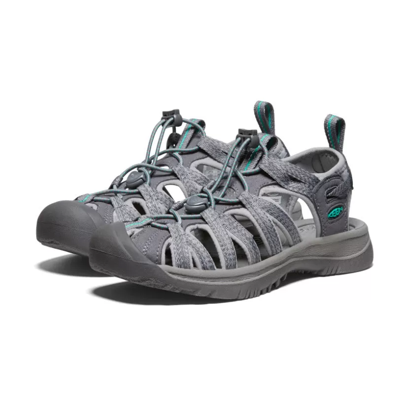 Clearance KEEN Whisper Pour Femme   |  Medium Grey/Peacock Green MediumGrey/PeacockGreen