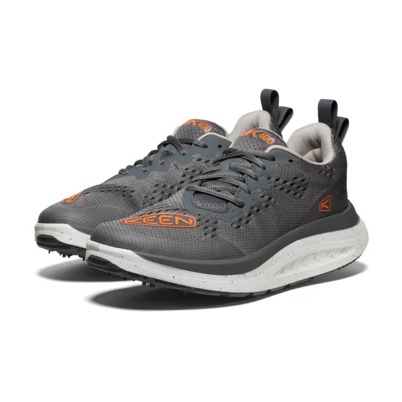 Cheap KEEN WK400 Sneaker Pour Homme   |  Steel Grey/Scarlet Ibis SteelGrey/ScarletIbis
