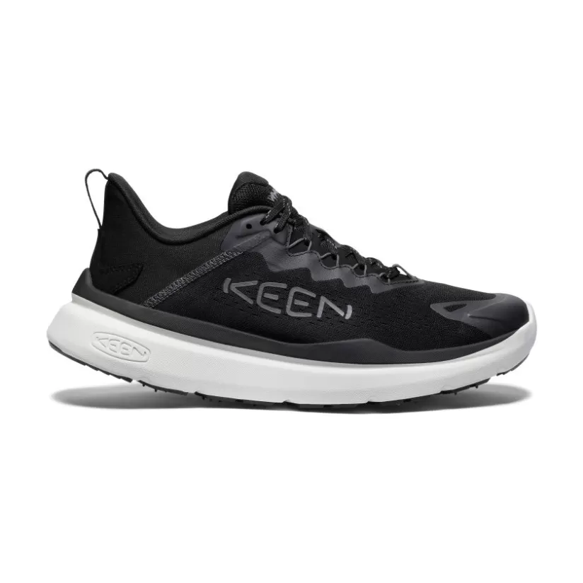 Discount KEEN WK450 Walking Shoe Pour Homme   |  Black/Star White Black/StarWhite
