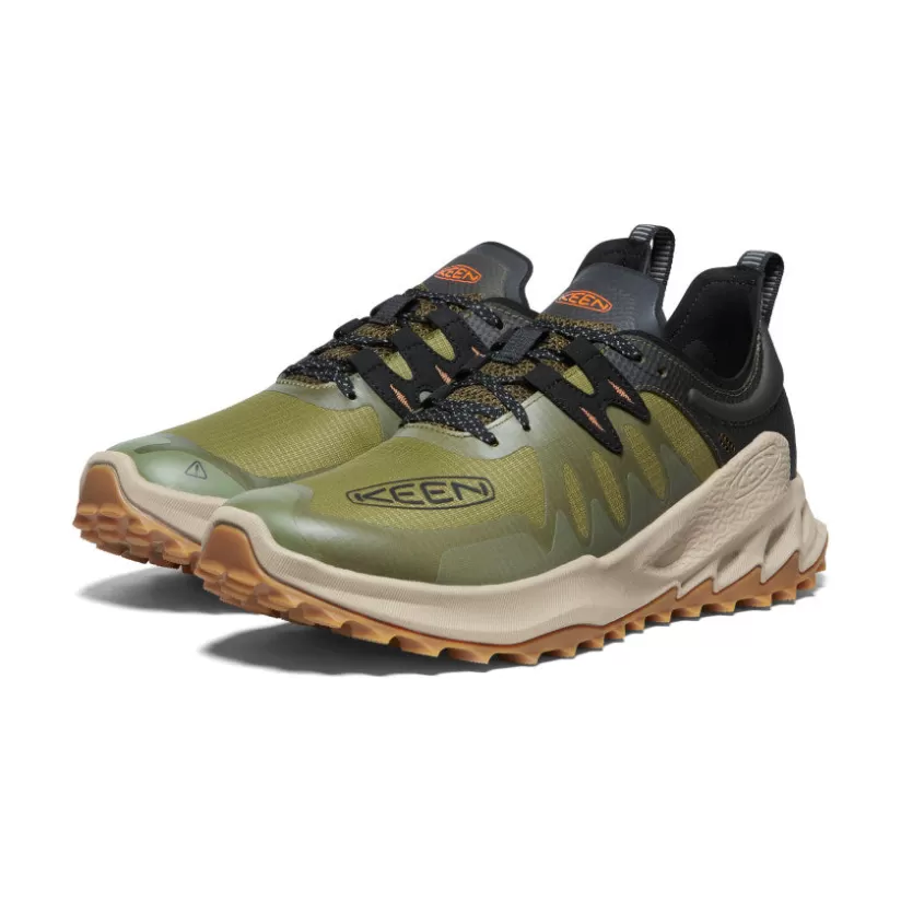 Best KEEN Zionic Speed Hiking Shoe Pour Homme   |  Dark Olive/Scarlet Ibis DarkOlive/ScarletIbis