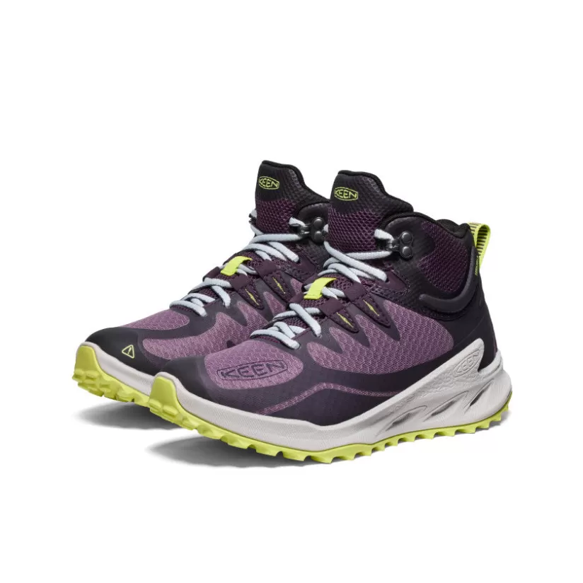 Flash Sale KEEN Zionic Waterproof Hiking Boot Pour Femme   |  Black Plum/Daiquiri Green BlackPlum/DaiquiriGreen