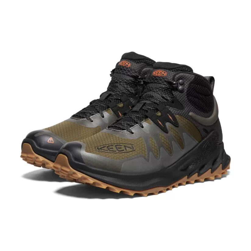 Discount KEEN Zionic Waterproof Hiking Boot Pour Homme   |  Dark Olive/Scarlet Ibis DarkOlive/ScarletIbis